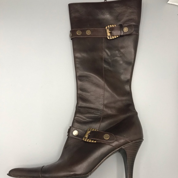 Genuine Leather Brown Leather Boots - Picture 1 of 7